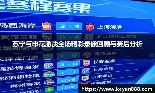 苏宁与申花激战全场精彩录像回顾与赛后分析